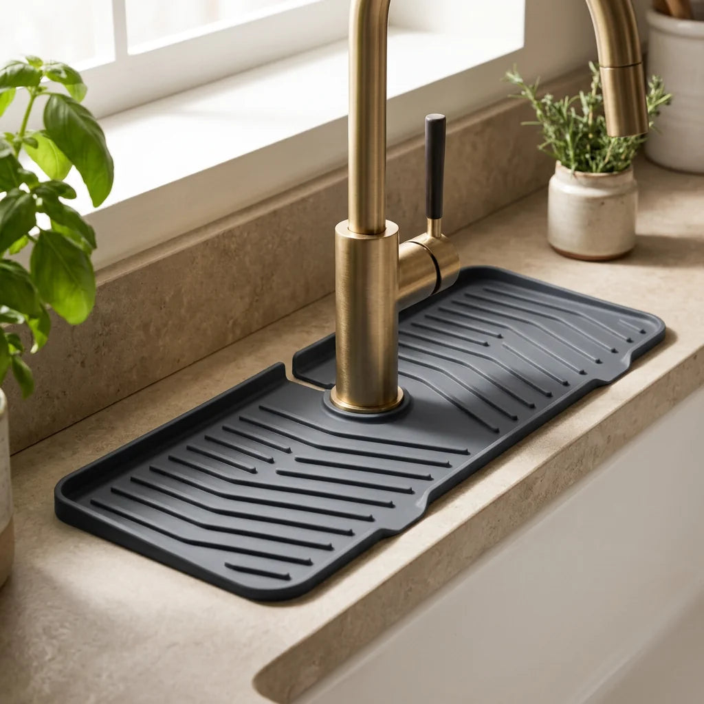 RippleCove Silicone Faucet Drip Mat